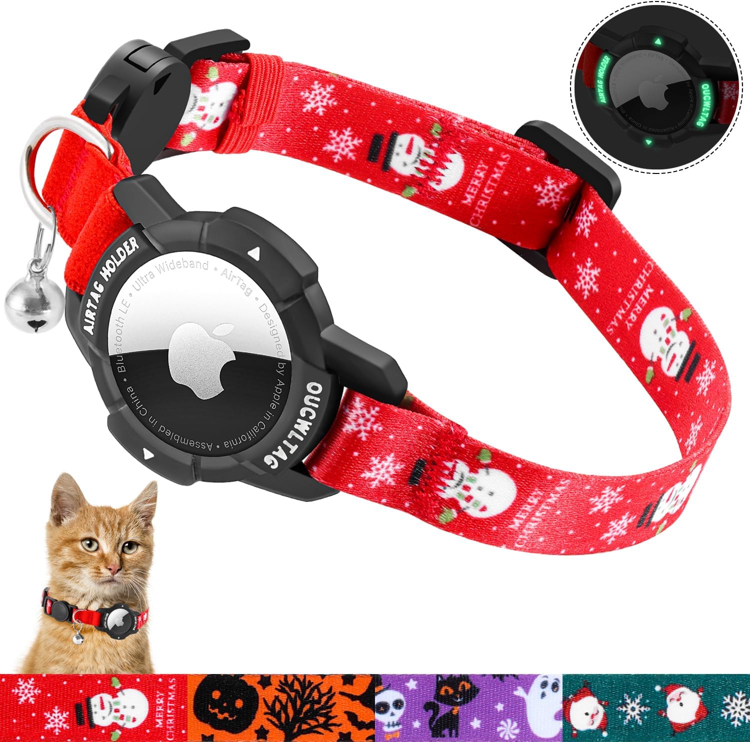 Luminous AirTag Cat Collar