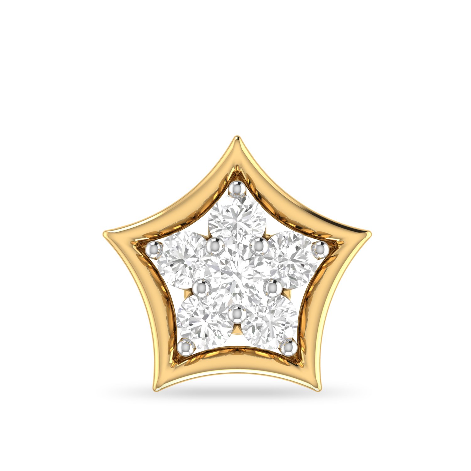 The Annora 18KT Yellow Gold and Diamond Nose Pin for Women