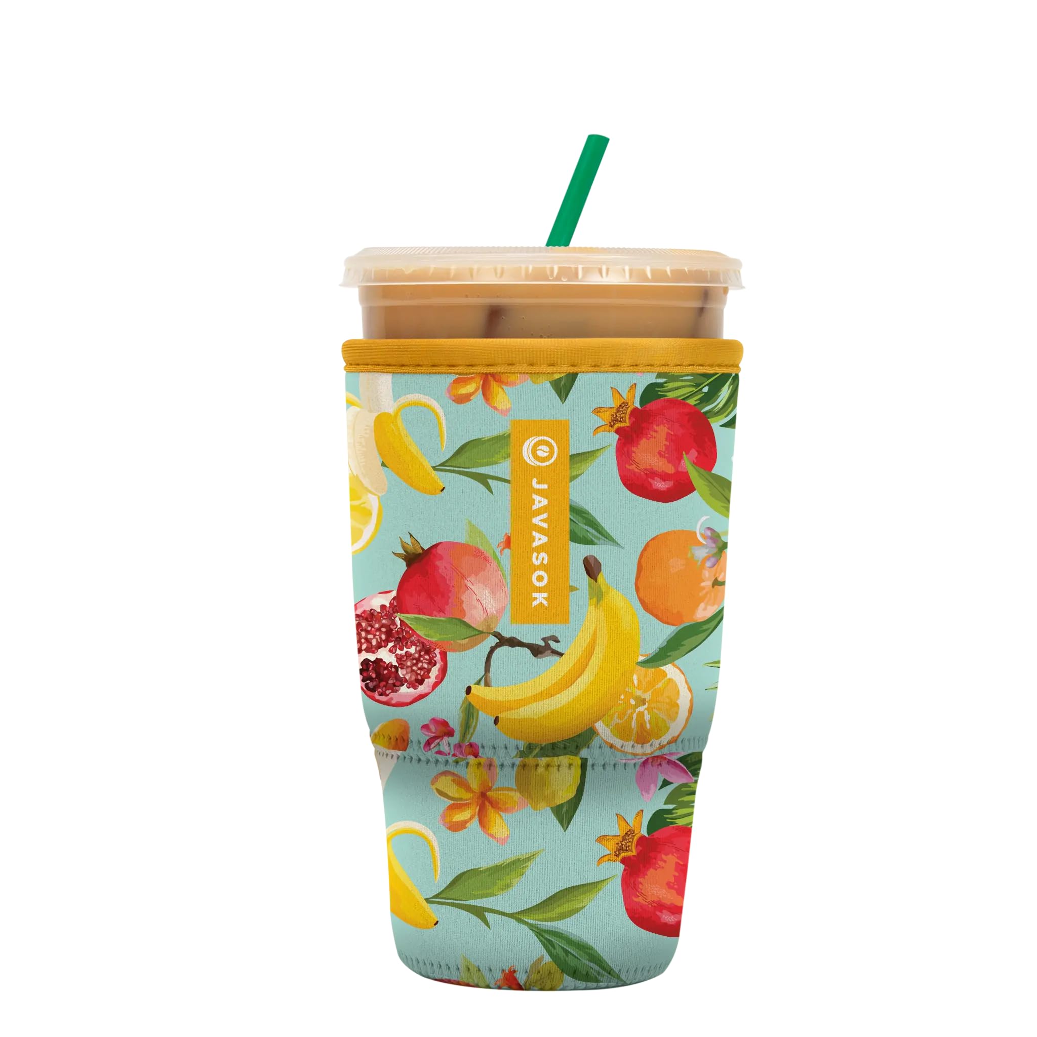 Sok It JavaSok Iced Coffee &amp; Cold Soda Insulated Neoprene Cup Sleeve (Paradise Punch, Large: 30-32oz)