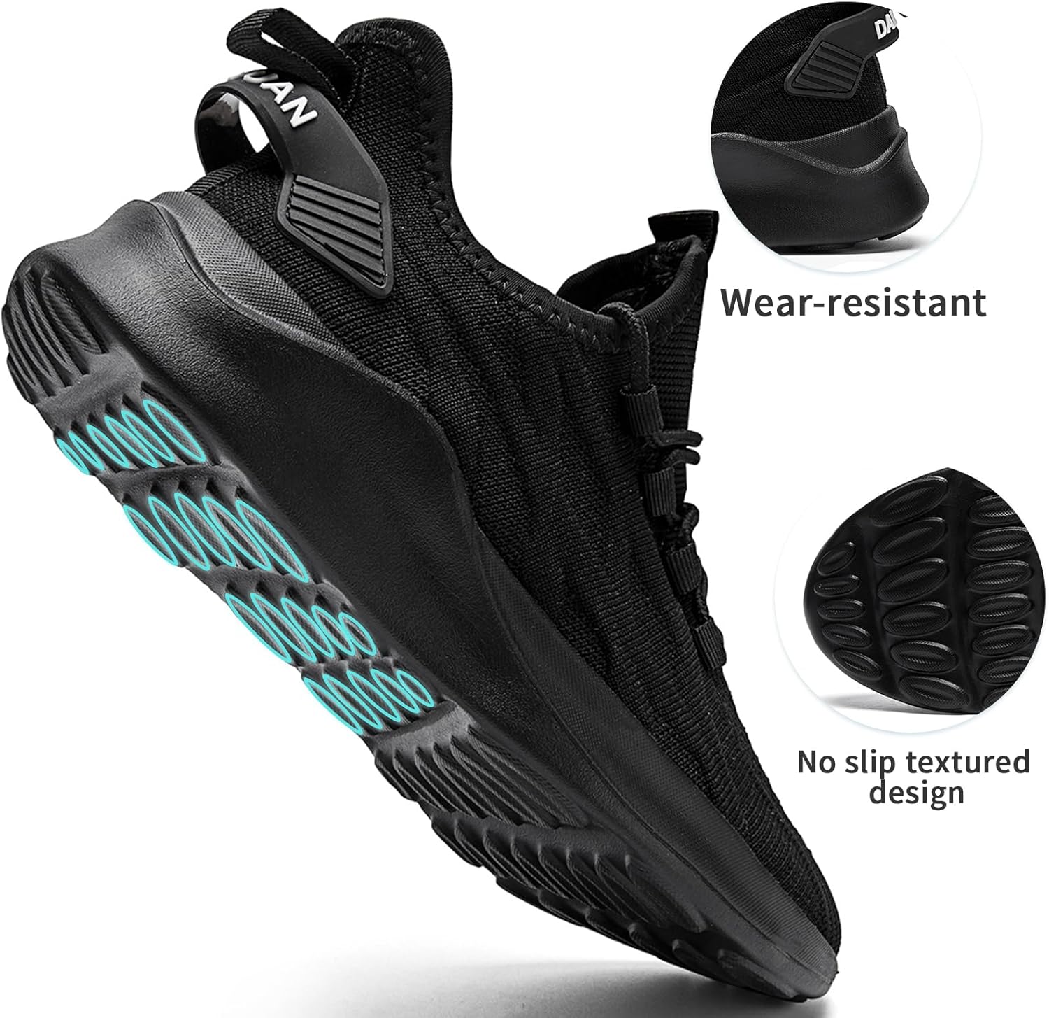 Mens Running Shoes Tennis Walking Gym Workout Slip On Athletic Fashion Sneakers Lightweight Breathable Sports Jogging Casual Shoe - Image 4