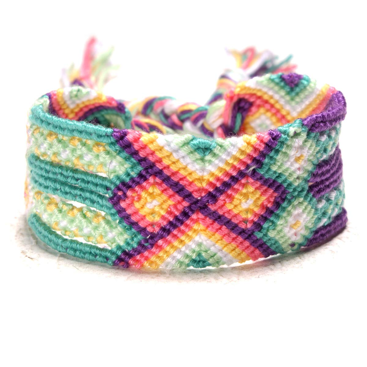 Accessoires à corde tissé main bohème vert et chic - 4