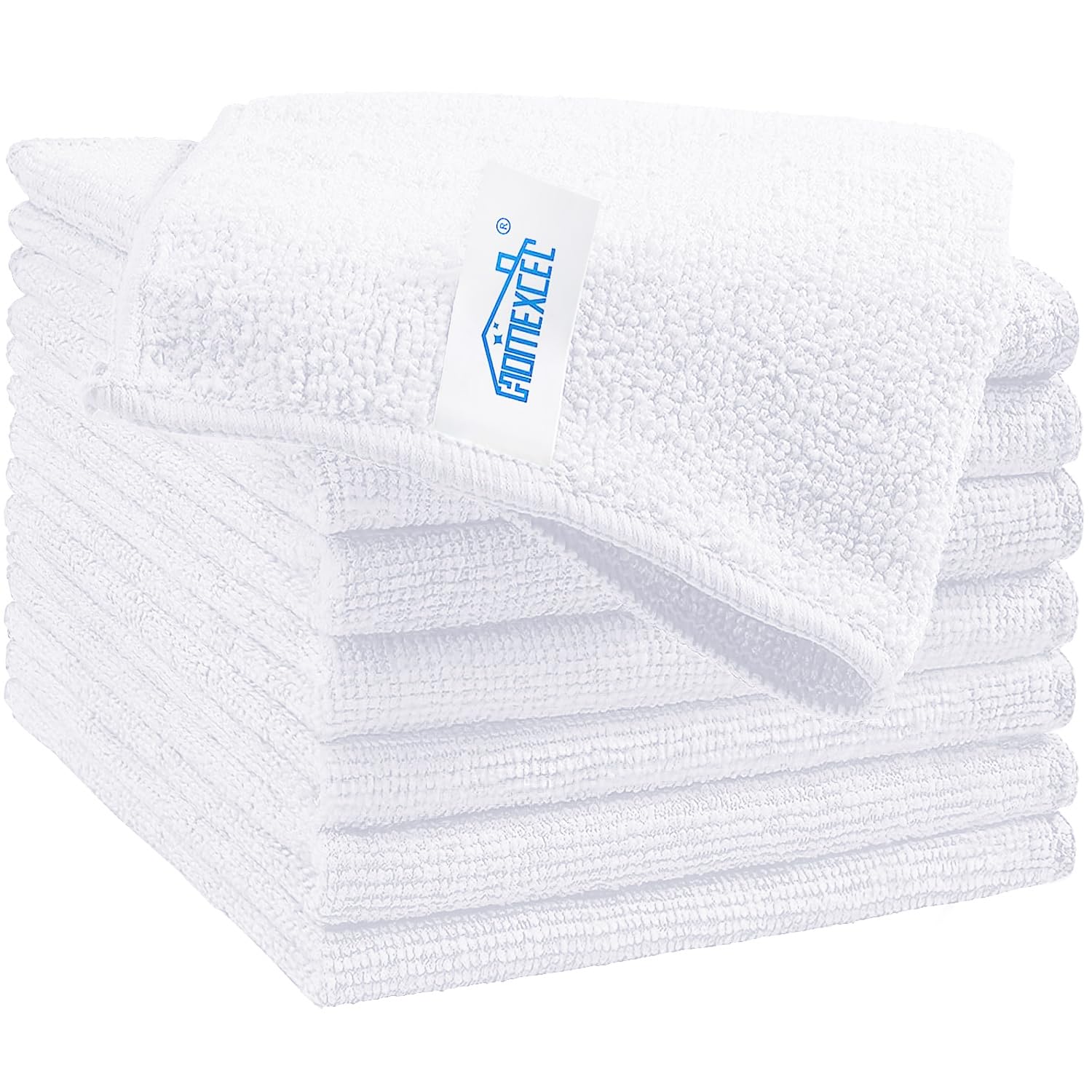 HOMEXCEL 8PK Microfiber Cleaning Cloth, Cleaning Rags for Home, 11.5x11.5in