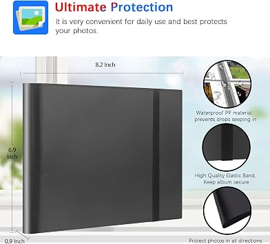 Veicevol 160 Pockets Photo Album for Instax Wide Polaroid 600/i-Type, Black