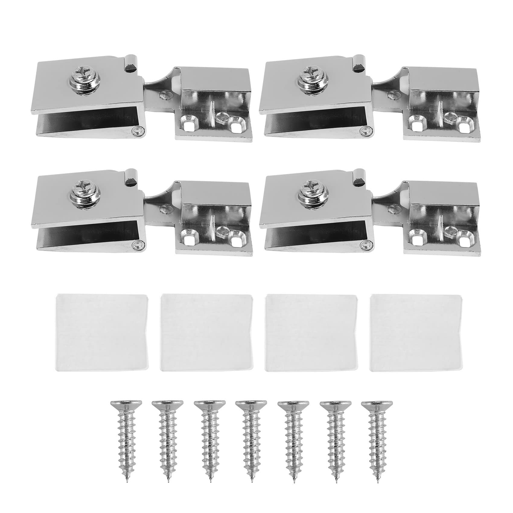 BPQiang 4 Pack Glass Door Hinges Cabinet Hinge Wine Display