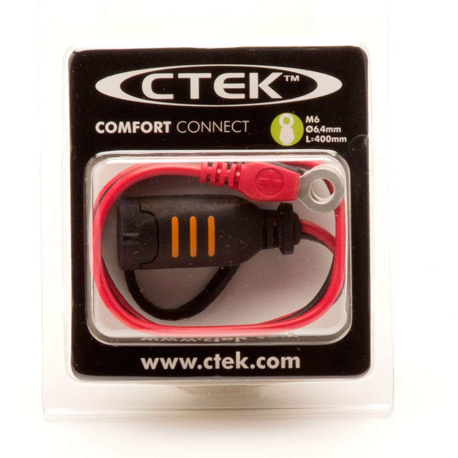 CTEK MXS 5.0 Batterieladegerät Mit Automatischer Temperaturkompensation, 12V 5.0 Amp & Comfort Connect Direct Connect Adapter (M6 Muttern), Ideal Für Schwer Erreichbare Batterien, 40cm Kabellänge