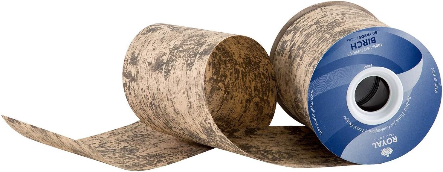 Amazon.com: Royal Imports Birch Pattern Floral Ribbon, Wide Faux Poly ...