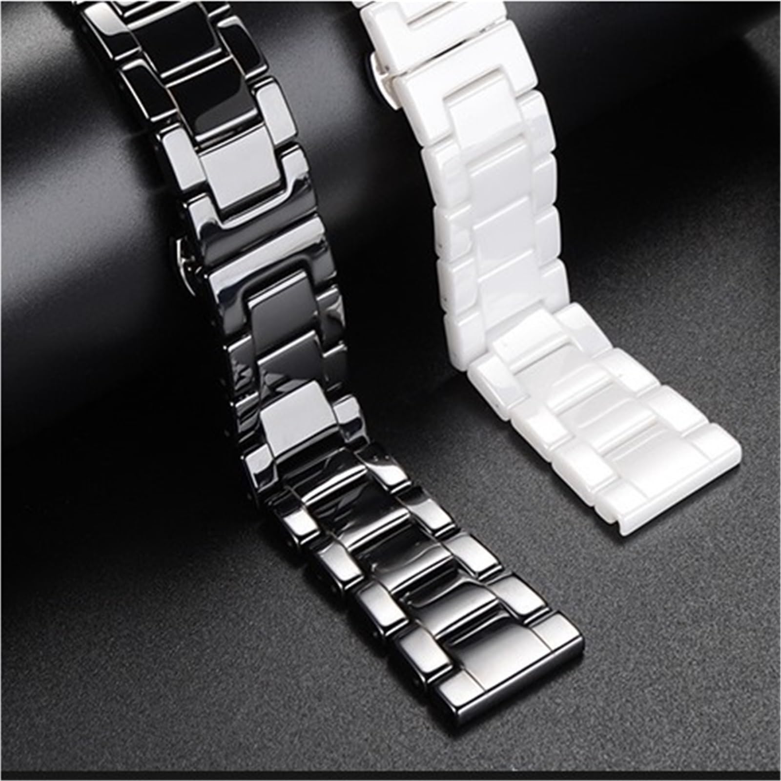 Ceramiczny metalowy pasek o średnicy 24 mm z mechanizmem szybkiego zwalniania do męskich inteligentnych zegarków sportowych