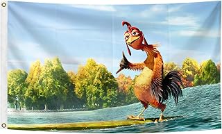 Chicken Flag 3x5 Ft with 2 Brass Grommets for College Dorm Living Room Bedroom Home Office Wall Decor or Outdoor Courtyard Decor (Chicken Flag 3X5)