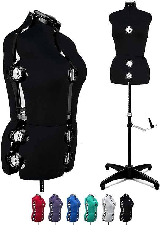 Mannequin de Couture Réglable Femme Avec 13 Molettes de Précision