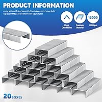 Vista 3 de Paquete de 20 mini grapadoras a granel con 15000 grapas de oficina para escritorio, capacidad de 25 hojas, grapadora de escritorio de mano