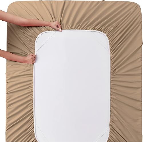 Miniatura 8 de Manyshofu Juego de sábanas tamaño Queen con bolsillos extra profundos Sábanas y fundas de almohada de lujo de 1800 hilos Juego de ropa de cama de