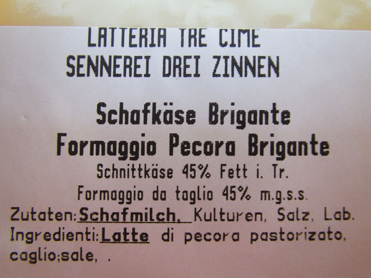 Formaggio Pecorino Sardo "Brigante" 750 gr.
