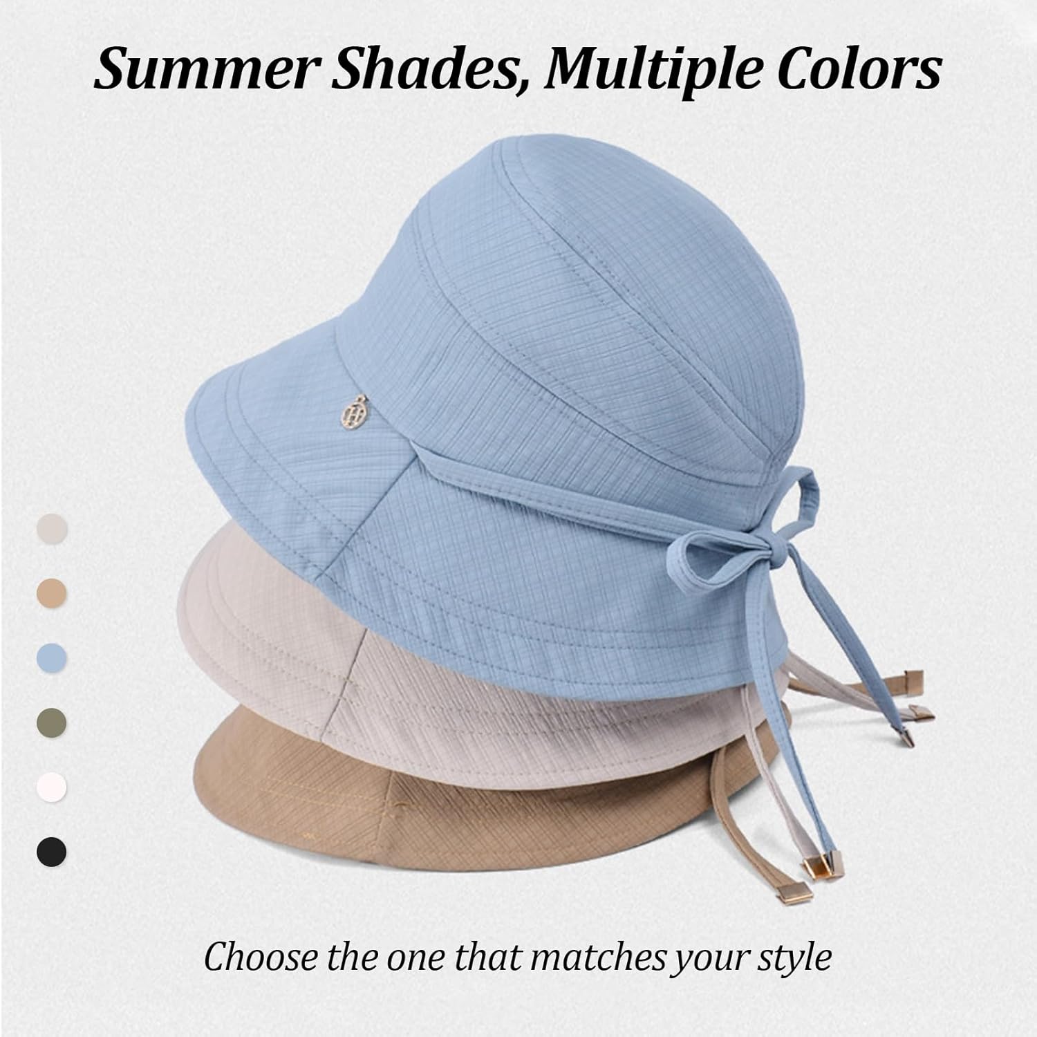 Wanheart Women’s UPF 50+ Bucket Hat – Adjustable Foldable Wide Brim Summer Sun Hat with Chin Strap for Travel Beach - Image 7