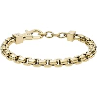 Armani Exchange Bracciale da uomo in acciaio inossidabile con chiusura a moschettone