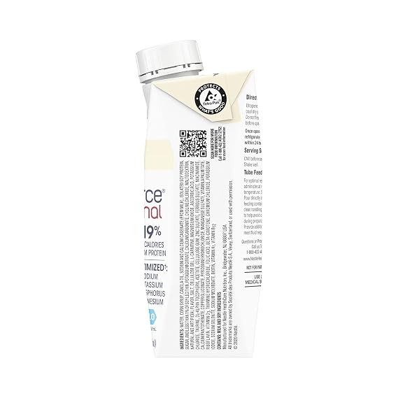 Nestle Novasource Renal Nutritionally Complete Formula Vanilla 8 oz Carton 24 Ct