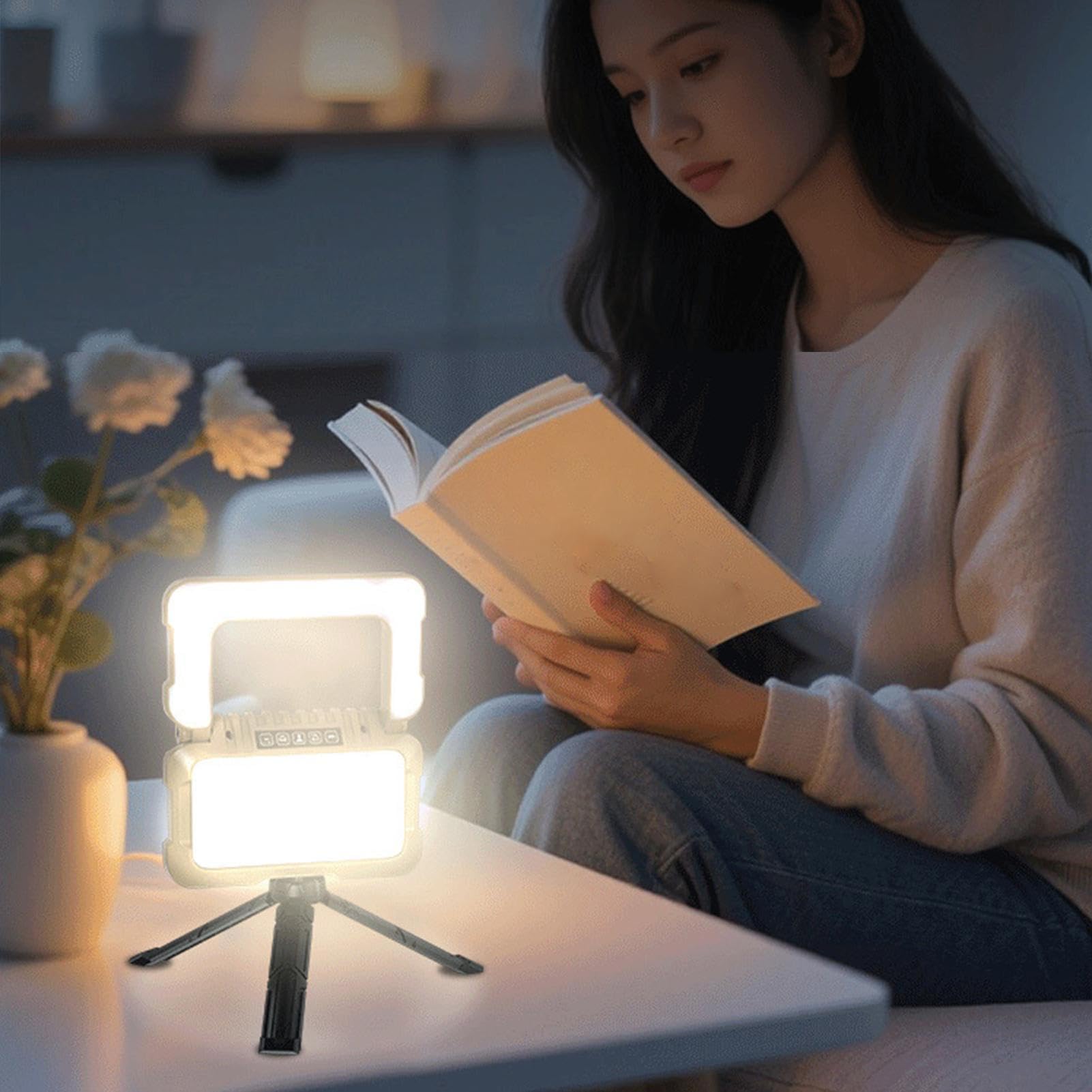 Luce LED Portatile 1000LM 5 Modalità Portatile Impermeabile Pieghevole | da Campeggio LED per Palestra Auto Officina Ispezione Pesca Saldatura Verniciatura e Altri