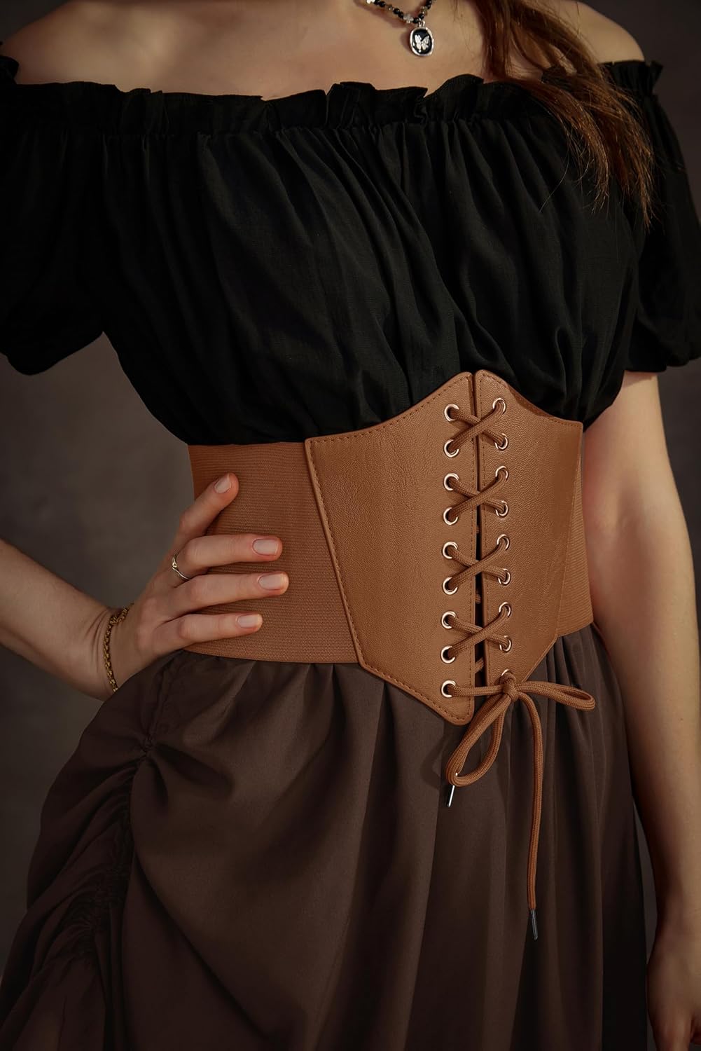 Scarlet Darkness Women Wide Belt Elastic Waist Belt Corset Belts for Dress - Image 5