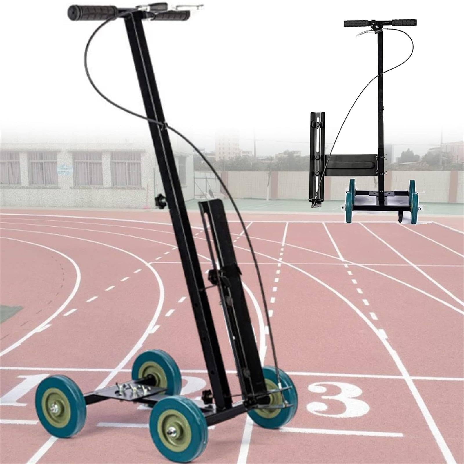 asdchZen Hand-Push Line Marking Machine For Straight Lines, Curves, And Circles, Adjustable Width 5-15Cm, Ideal For Schools, Factories, And Garages