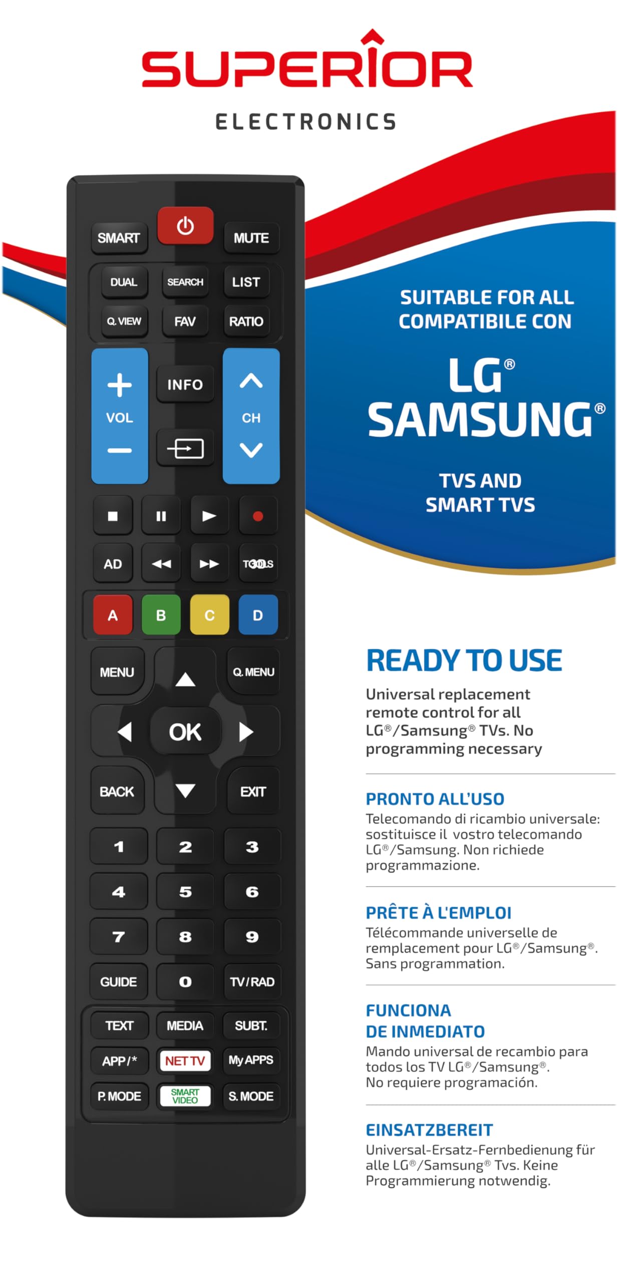 Bn59-01014A Télécommande Compatible Avec Les Téléviseurs Lcd Led Smart