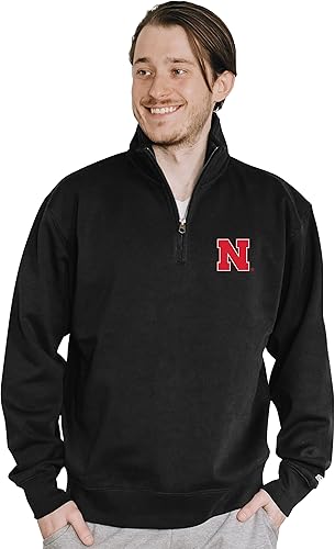 Miniatura 36 de Blue 84 Sudadera con cremallera de un cuarto para hombre de la NCAA Gris