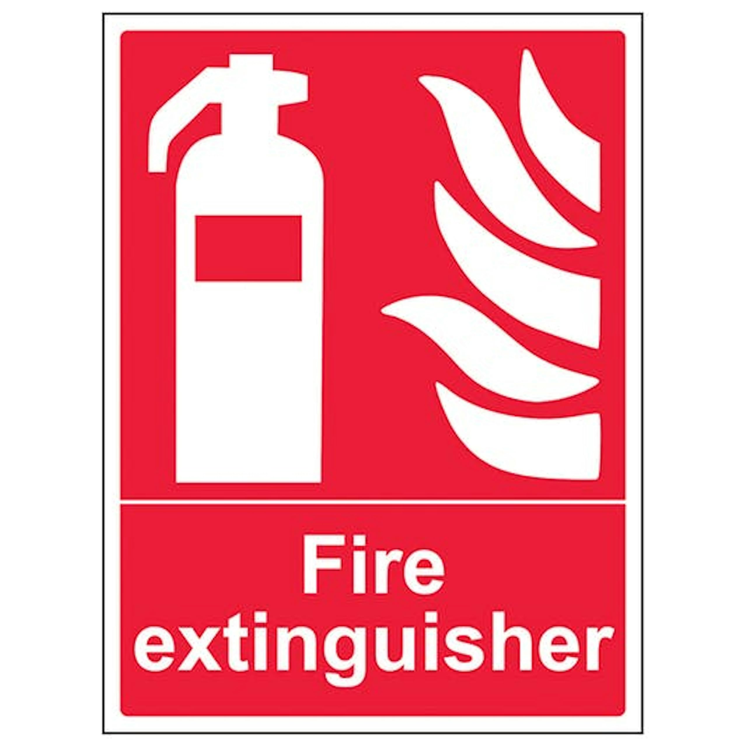 V Safety Eco-Friendly Fire Extinguisher - Portrait 300 x 400mm - 1mm 100% Recycled Rigid Plastic Safety Sign