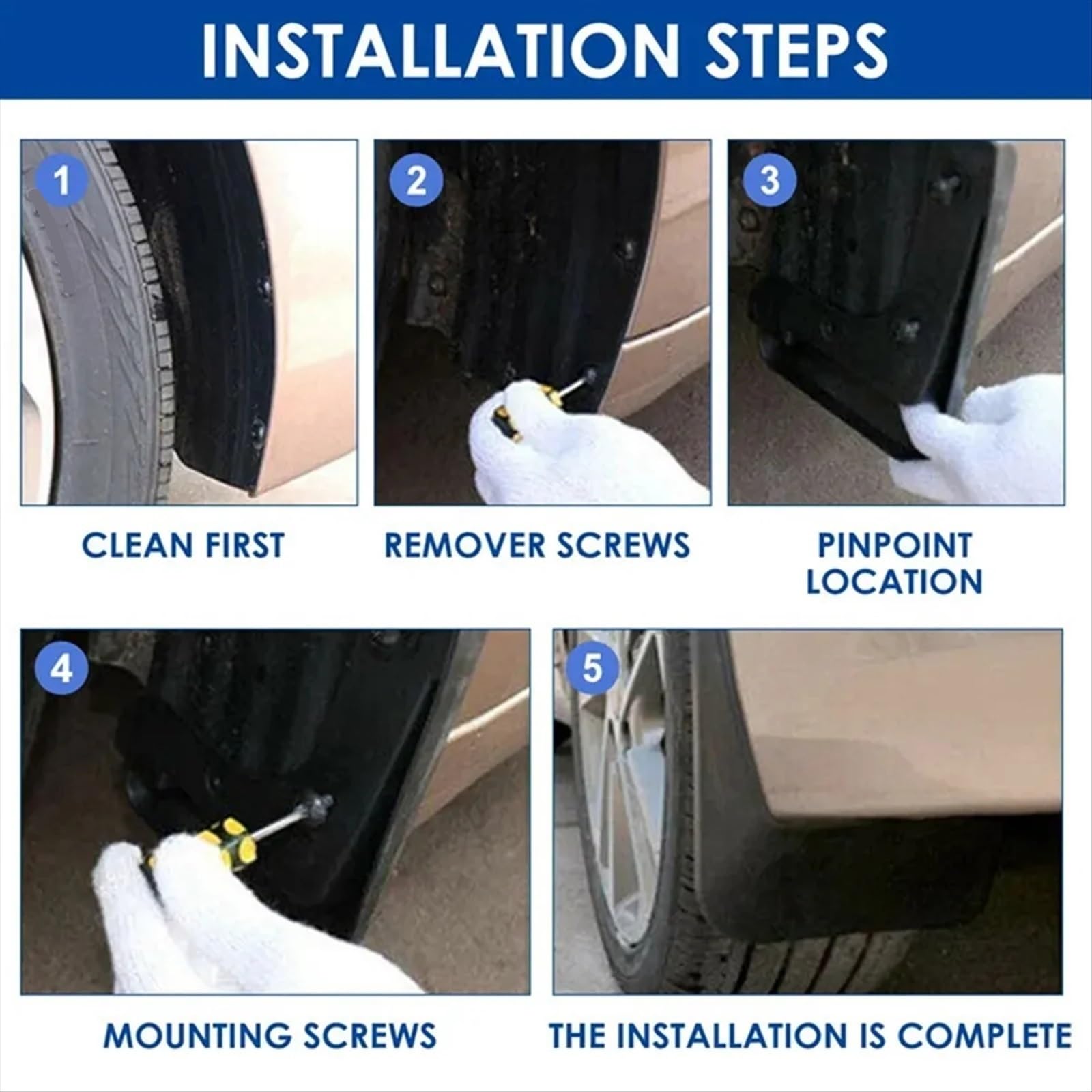 Auto Bavettes Compatible avec pour Cayenne 2011 2012 2013 2014 2015 2016 2017 pour Garde-Boue Anti-éclaboussures Protection De Roue De Voiture Garde-Boue Garde-Boue