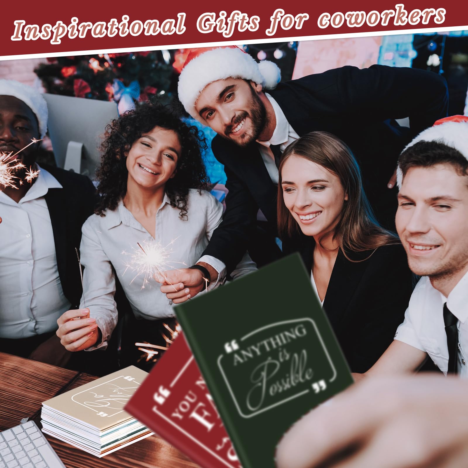 Fulmoon Mini-Notizbücher, Großpackung, kleine inspirierende Taschennotizbücher, Mini-Tagebücher, Großpackung für Mitarbeiter, Wertschätzungsgeschenke, motivierende Notizblöcke für den ersten Schultag