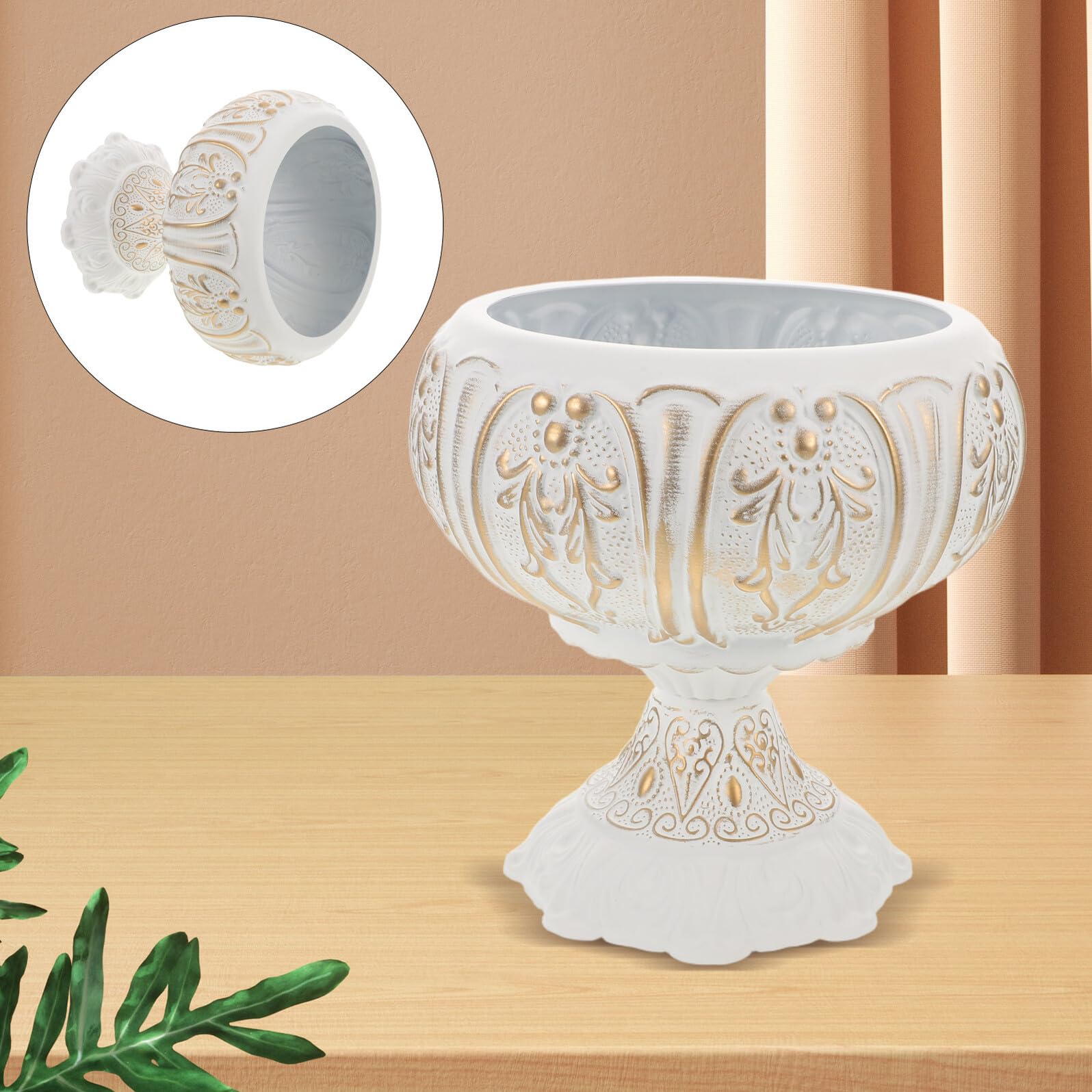 Abaodam Pot de Fleurs à Large Ouverture en Fer Blanc D'extérieur