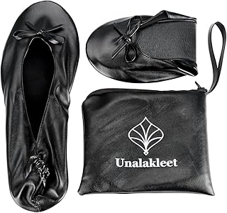 Unalakleet Foldable Blallet Flats- Roll Up Slipper Pouch Women's Wedding Shoes