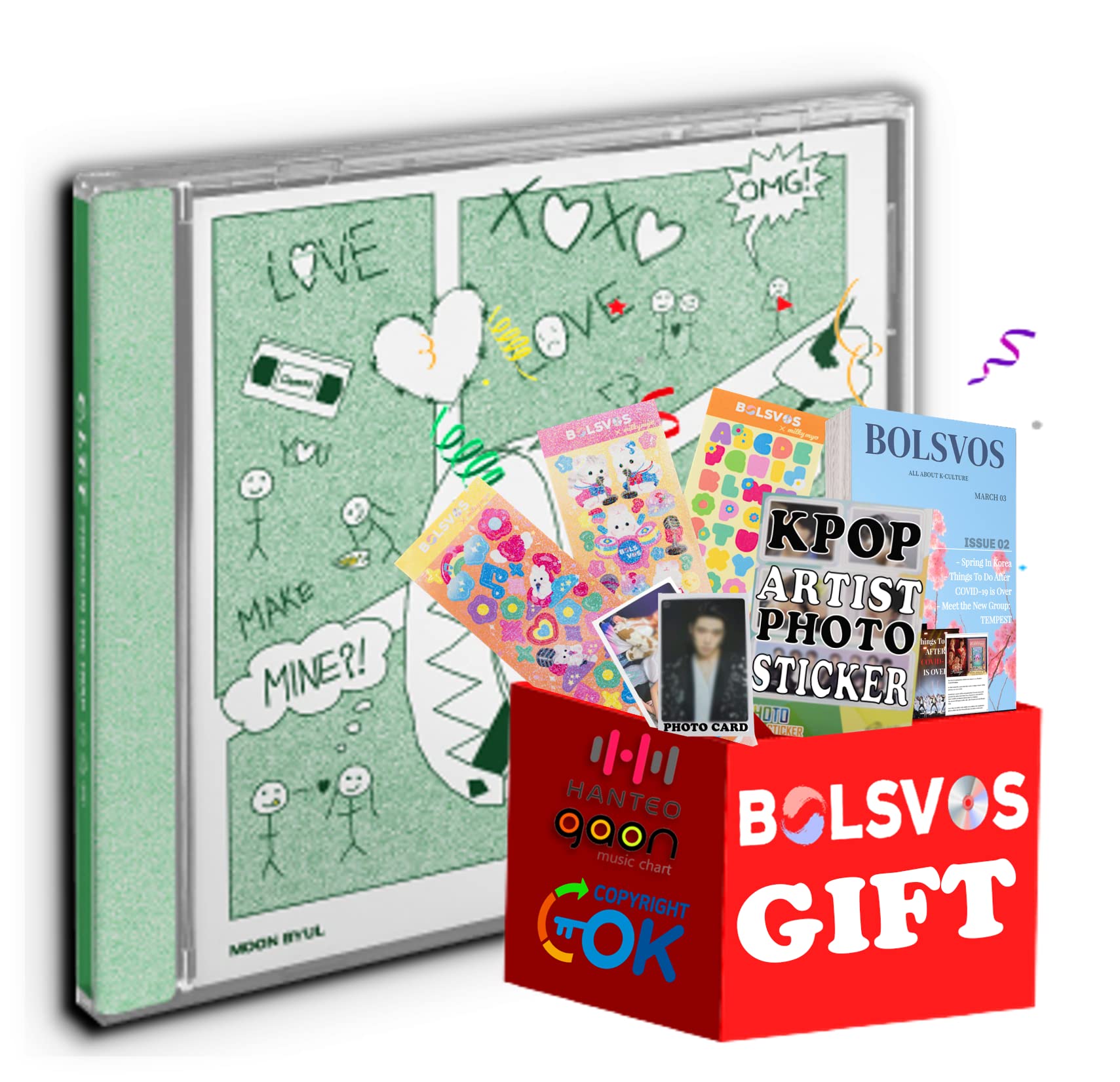 Dreamus Moon Byul - C.i.t.t (Cheese In The Trap) [Cheese Ver.] (Single Album) Album+Pre Order Limited Benefits+Bolsvos K-Pop Ebook (21P), Bolsvos Stickers For Toploader, Photocards