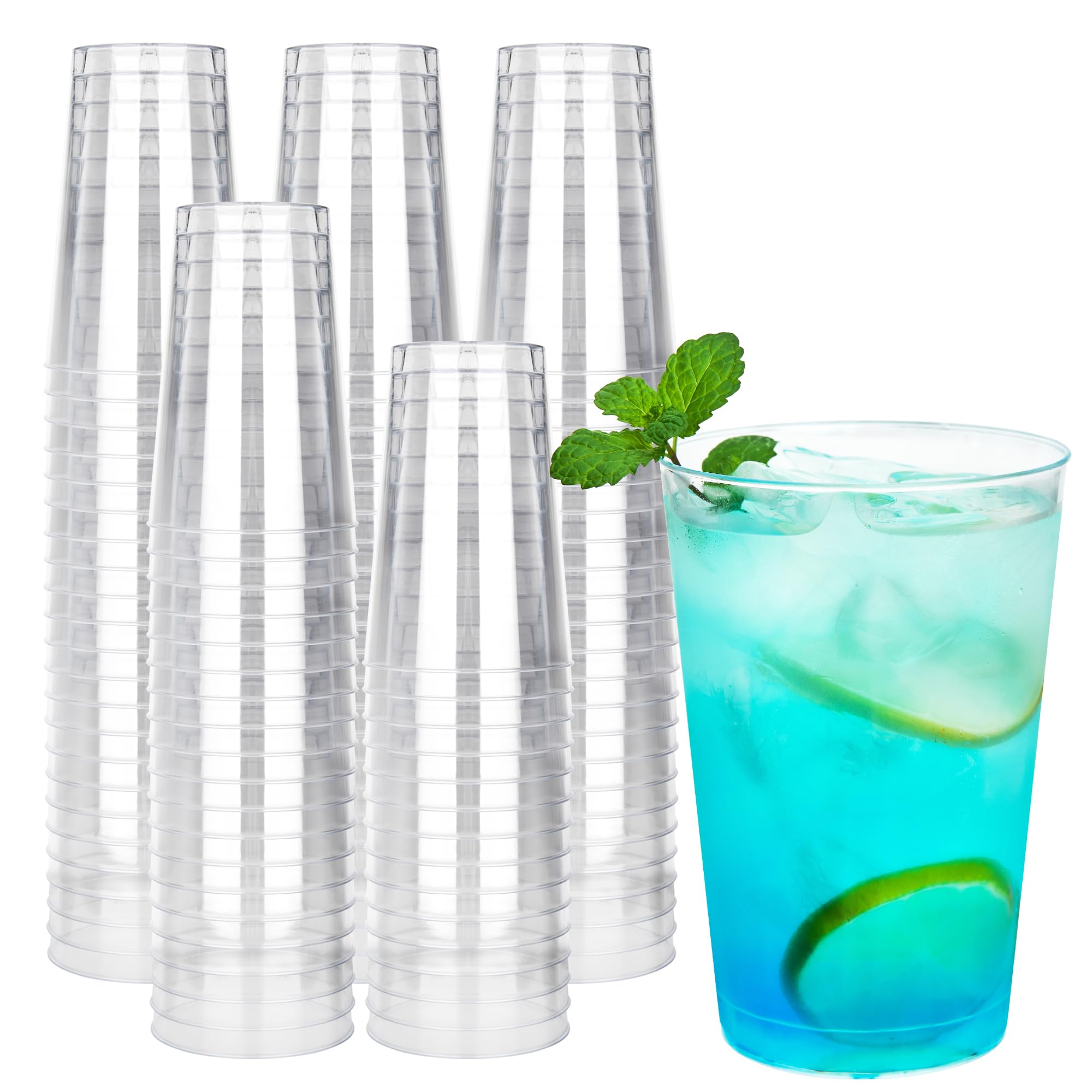 Clear Plastic Cups - 200 Pack for Parties -22