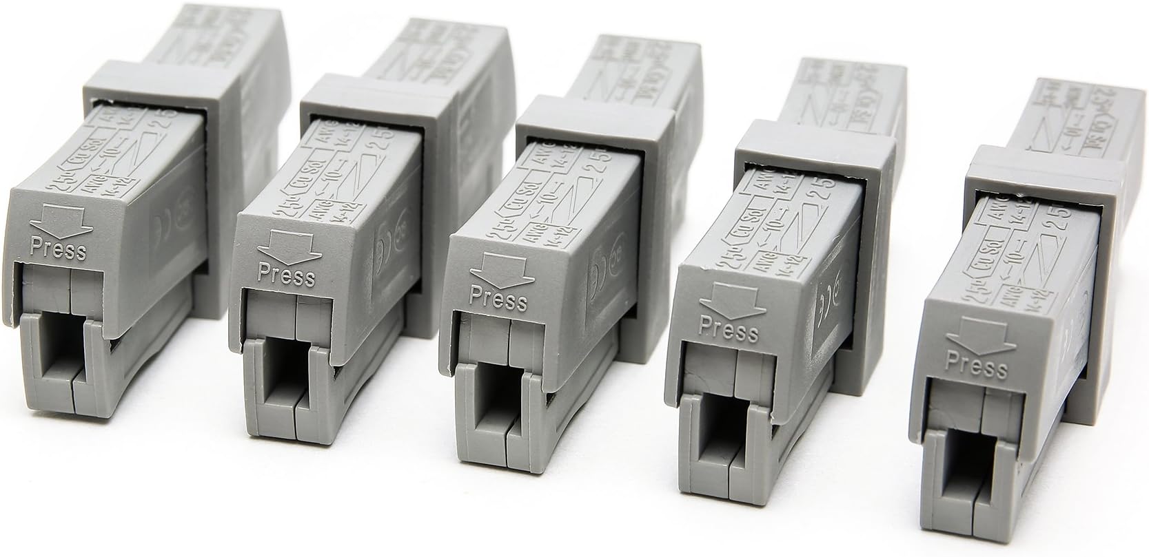 Suyep Double Push Wire Lighting Connector Cage Clamp PCT-201/224-201 (10PCS)