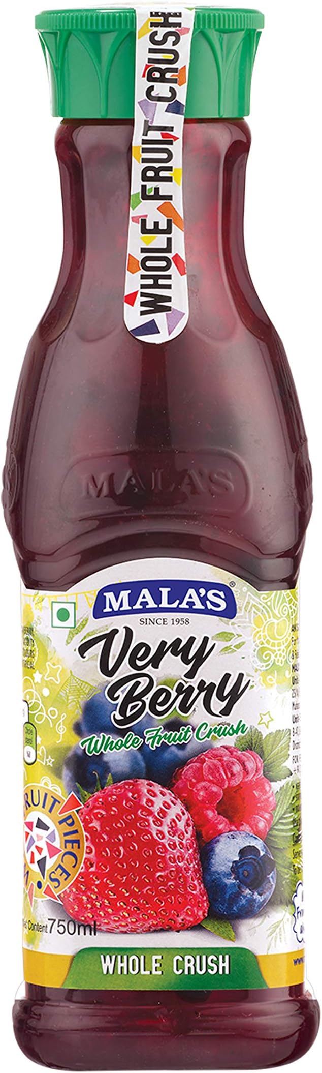 Mala's Whole Fruit Crush Veriberry, 750 Millilitre