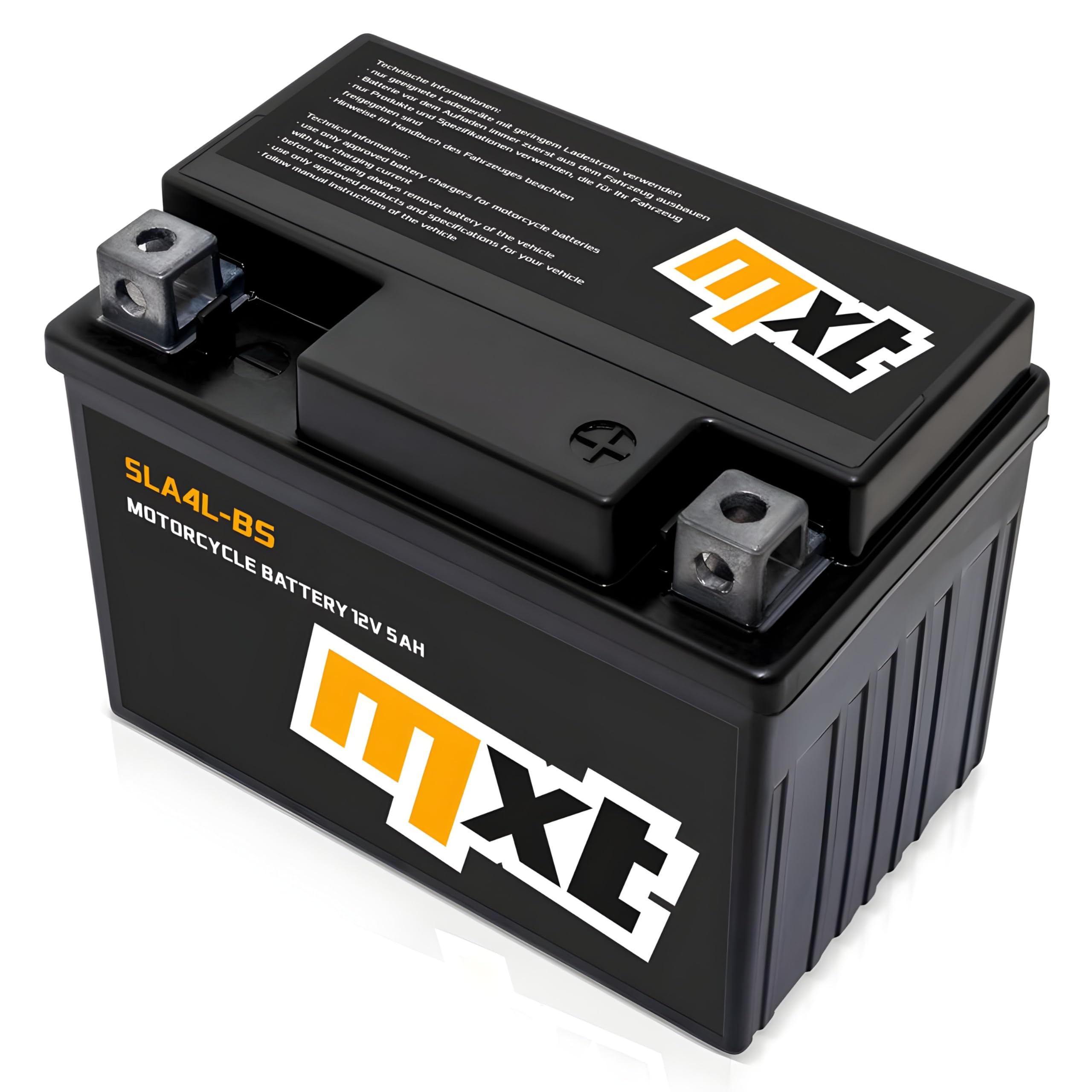 Maxtuned Batteria 12V 5Ah SLA4L-BS YTX5L-BS YB4L-B YTX4-BS Esente da Manutenzione Sigillata