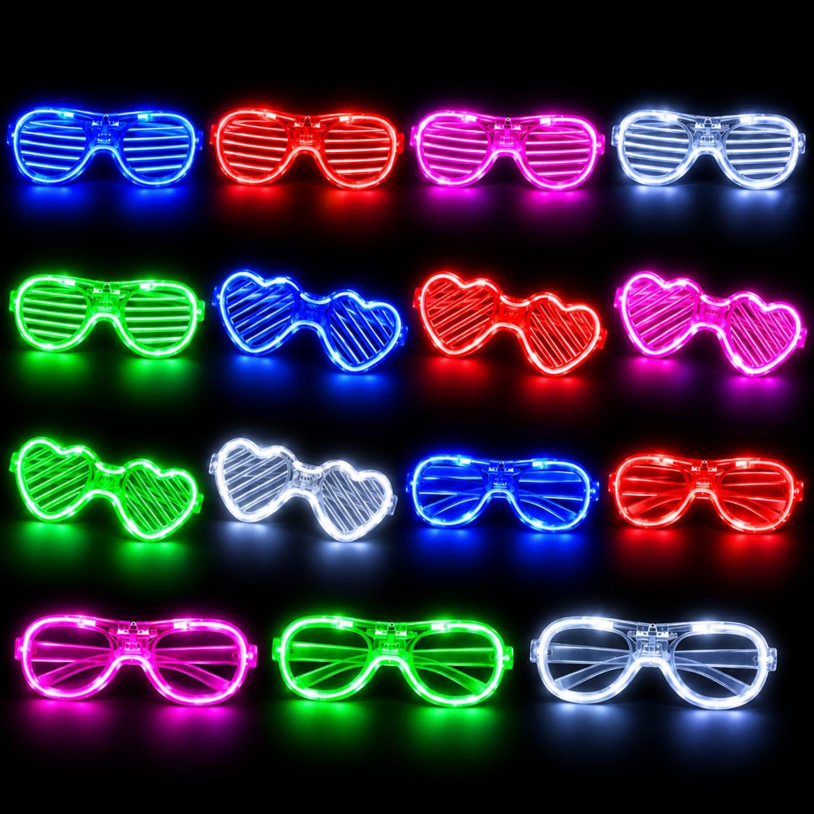 15Pcs Halloween LED Glasses, Light Up Party Glasses, Neon Costume Accessory