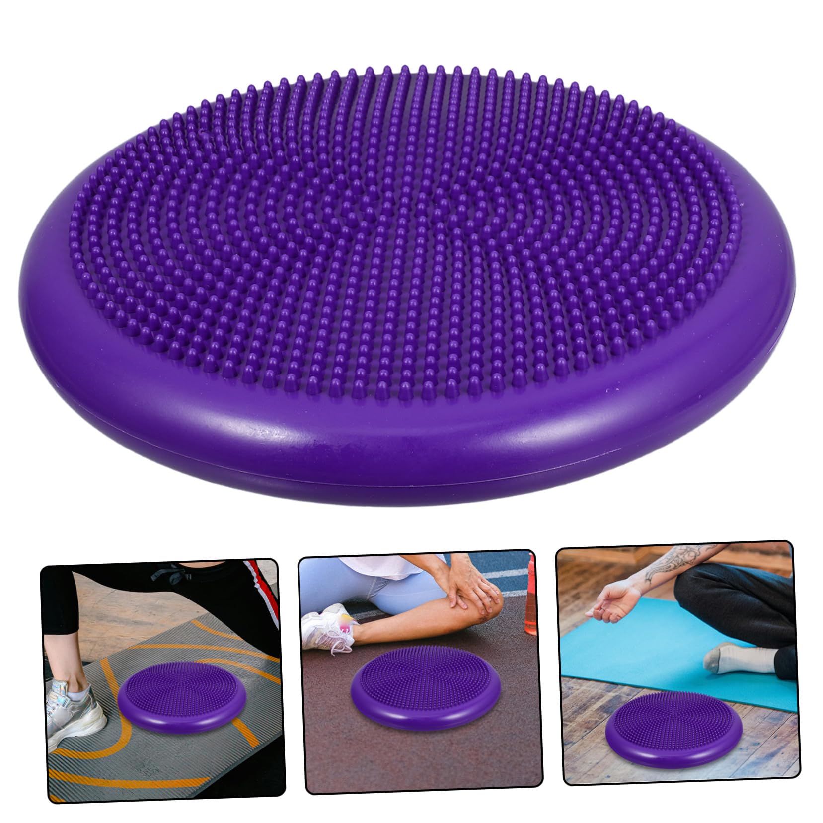 Cuscino Equilibrio Gonfiabile Pvc Pompa Manuale per Ragazzo Ragazza | Stuoia Yoga, Disco Oscillante per Postura e Stabilità, Accessorio per Allenamento in Casa