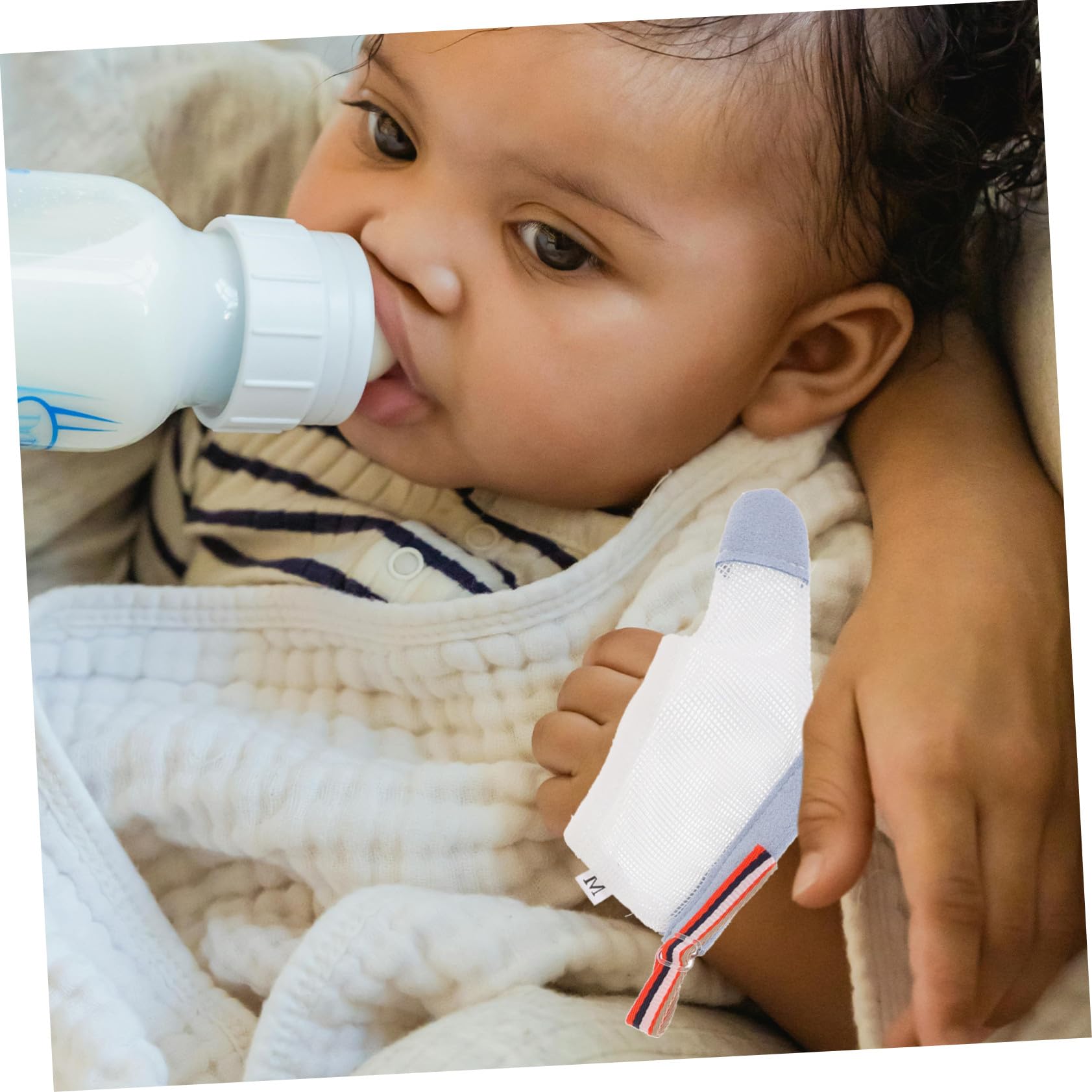 UPKOCH 2 Paar Daumenhandschuhe für Babys aus Nylon Wiederverwendbar mit Kratzschutz gegen Fingerlutschen und Daumenlutschen für 6-22,5kg