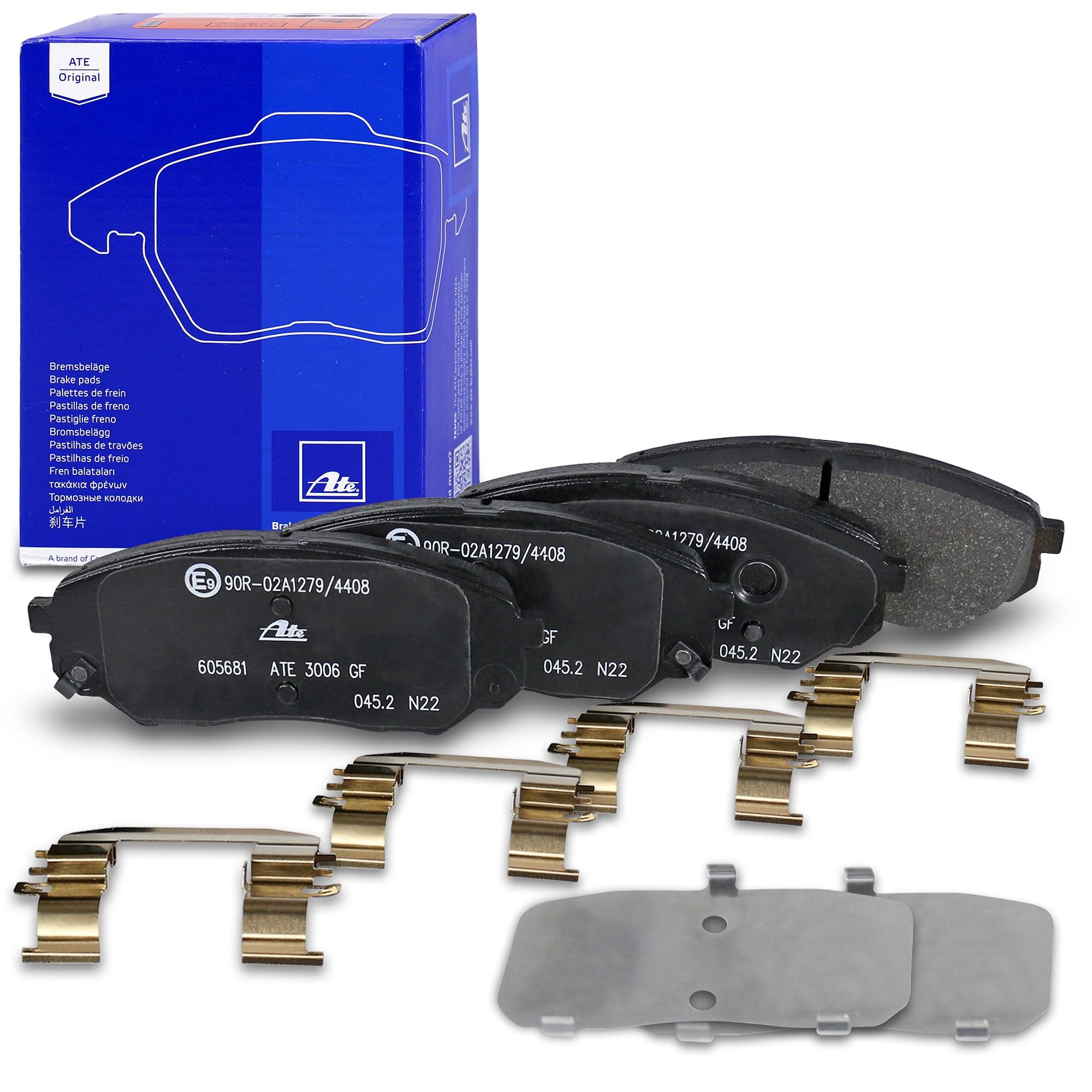 ATE Bremsenset Vorderachse inkl. Bremsscheiben vorne Ø 321 mm belüftet und Bremsbeläge vorne Kompatibel mit HYUNDAI SANTA FE 4 (TM, TMA), SANTA FE 4 Kasten/SUV (TM), KIA SORENTO 3 (UM)