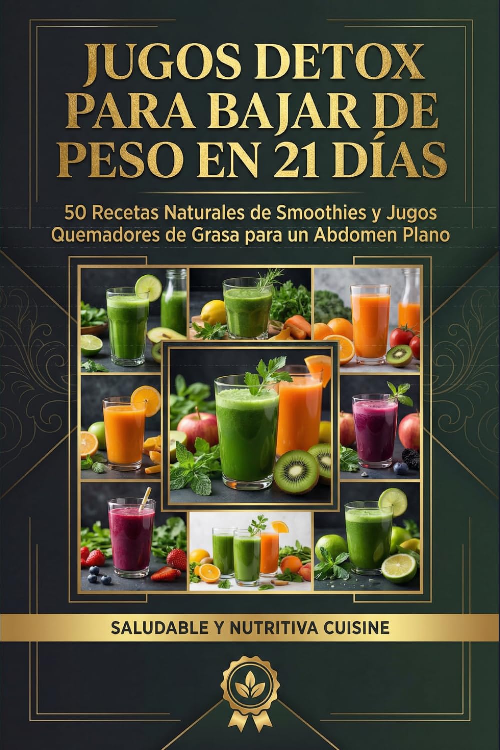 Jugos Detox para Bajar de Peso en 21 Días: 50 Recetas Naturales de Smoothies y Jugos Quemadores de Grasa para un Abdomen Plano