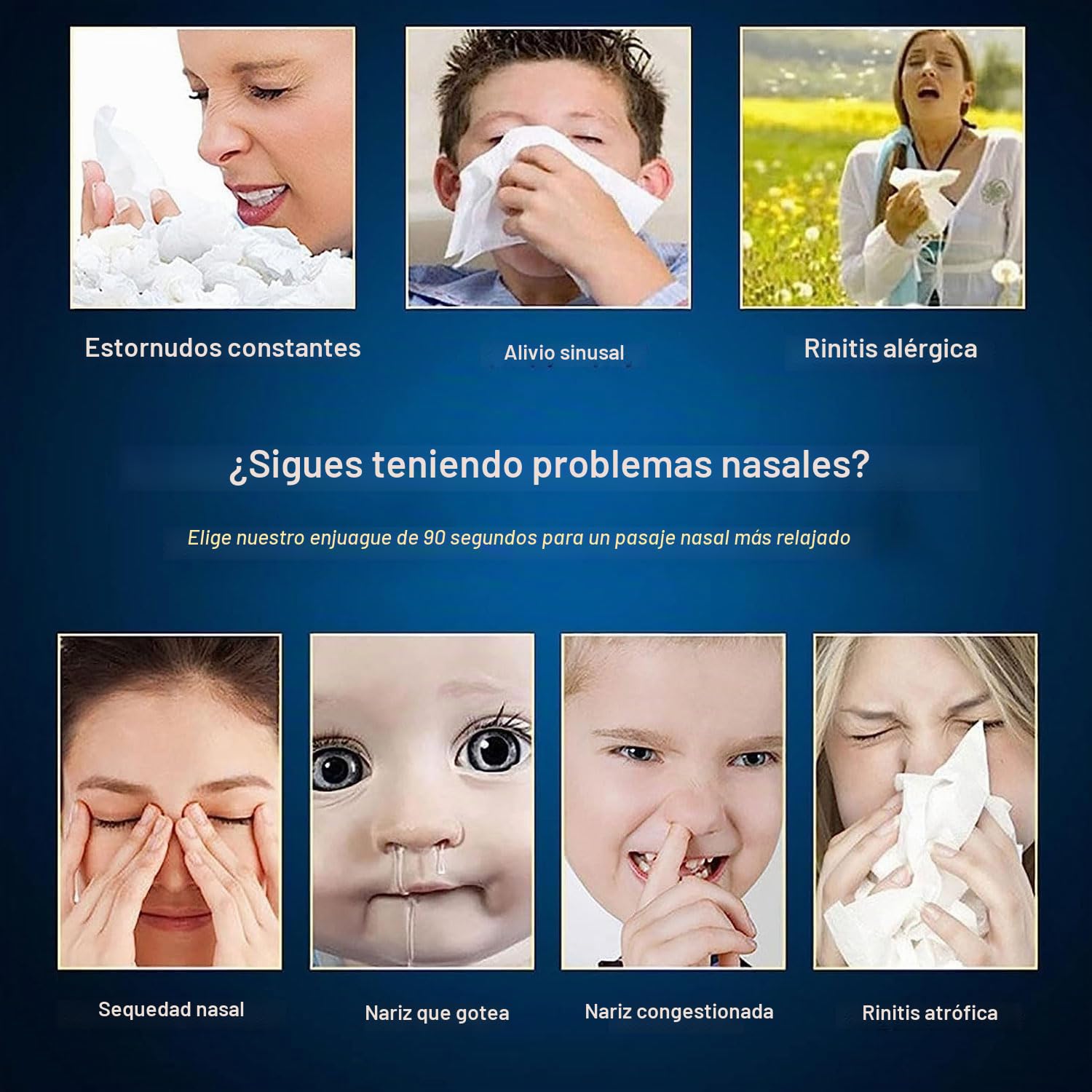 Limpiador nasal eléctrico y máquina de enjuague sinusal, 10 modos de presión, boquilla giratoria de 360°, sistema de riego nasal pulsante para adultos y niños