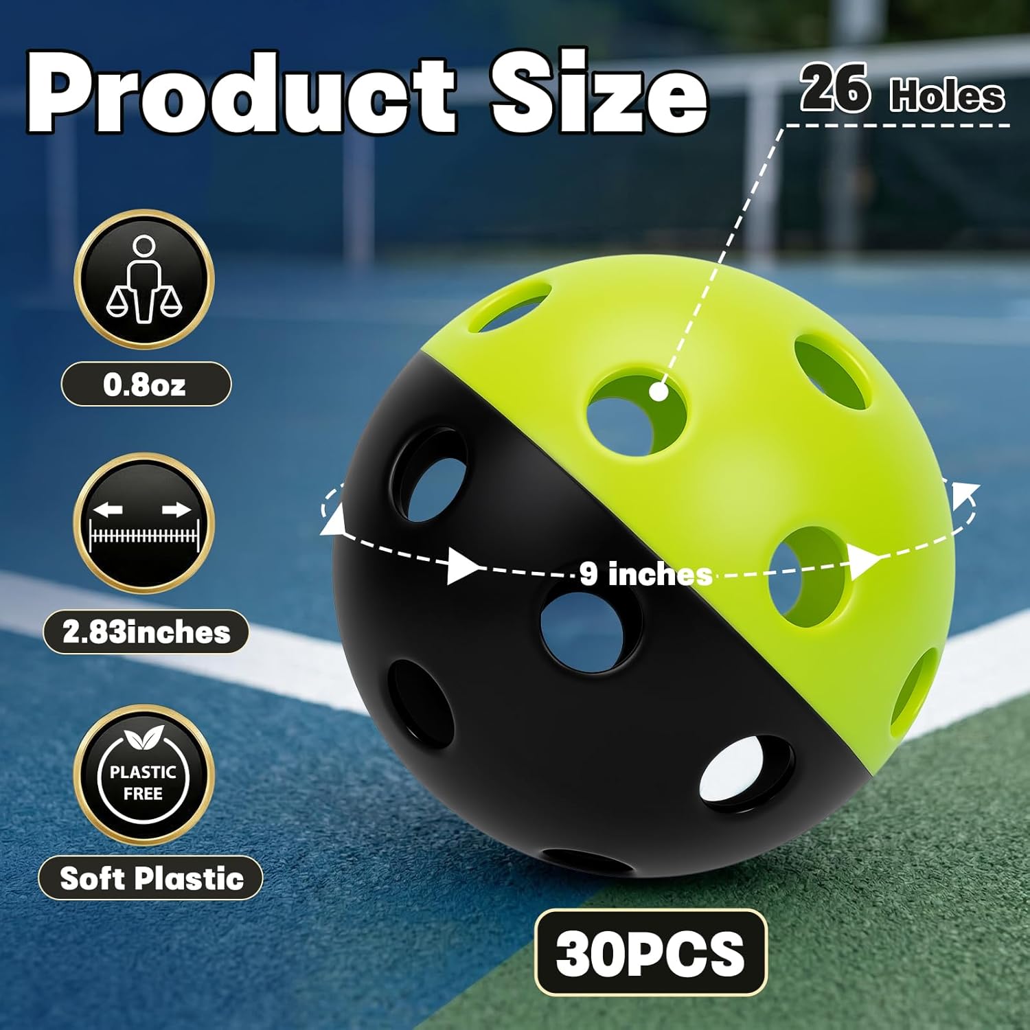 Mototo 12/30/60 Practice Baseballs for Hitting, 2.8 Inch Plastic Soft Baseballs for Practice Lightweight Soft Ball Hollow Training Softball for Sport Pitching Batting