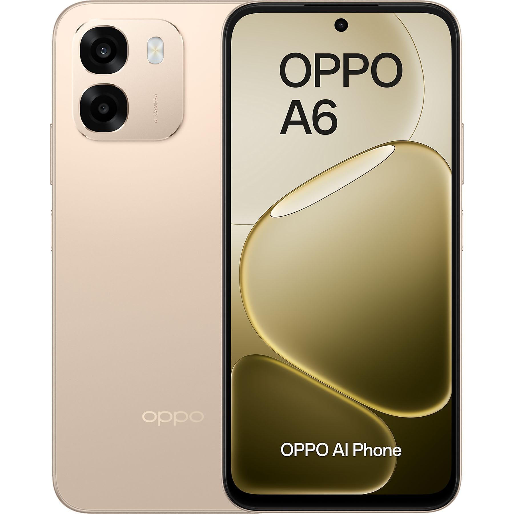 OPPO Smartphone A6 6GB+256GB, Qualcomm Snapdragon 685, Pantalla HD+ 6,75", Cámara 50MP, Batería 6550 mAh