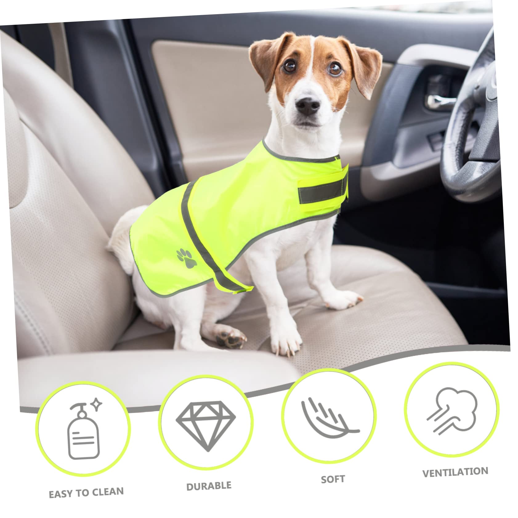 Supvox 5stücke Reflektierende Hundeweste Für Hohe Sichtbarkeit Verstellbar Strapazierfähigem Für Nächtliche Aktivitäten Und Outdoor-Sportarten