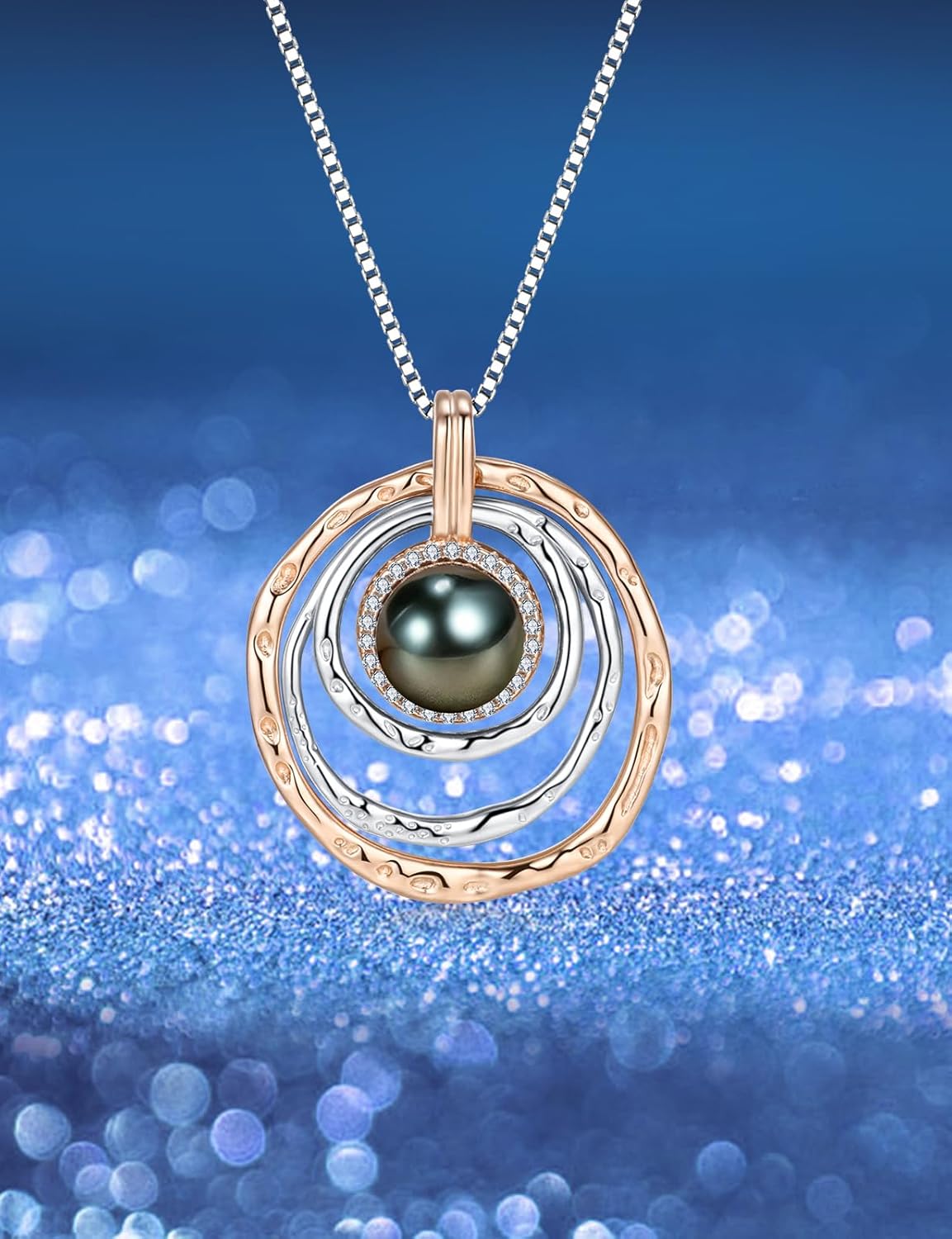 Gifts for Women Wife-Tahitian-Black-Pearl-Necklace-Gift for Wife Wedding Birthday Anniversary Jewelry-Mom Girlfriend Her Mothers Day Gifts for Mom Women Valentines Day Christmas Day Gifts - Image 2