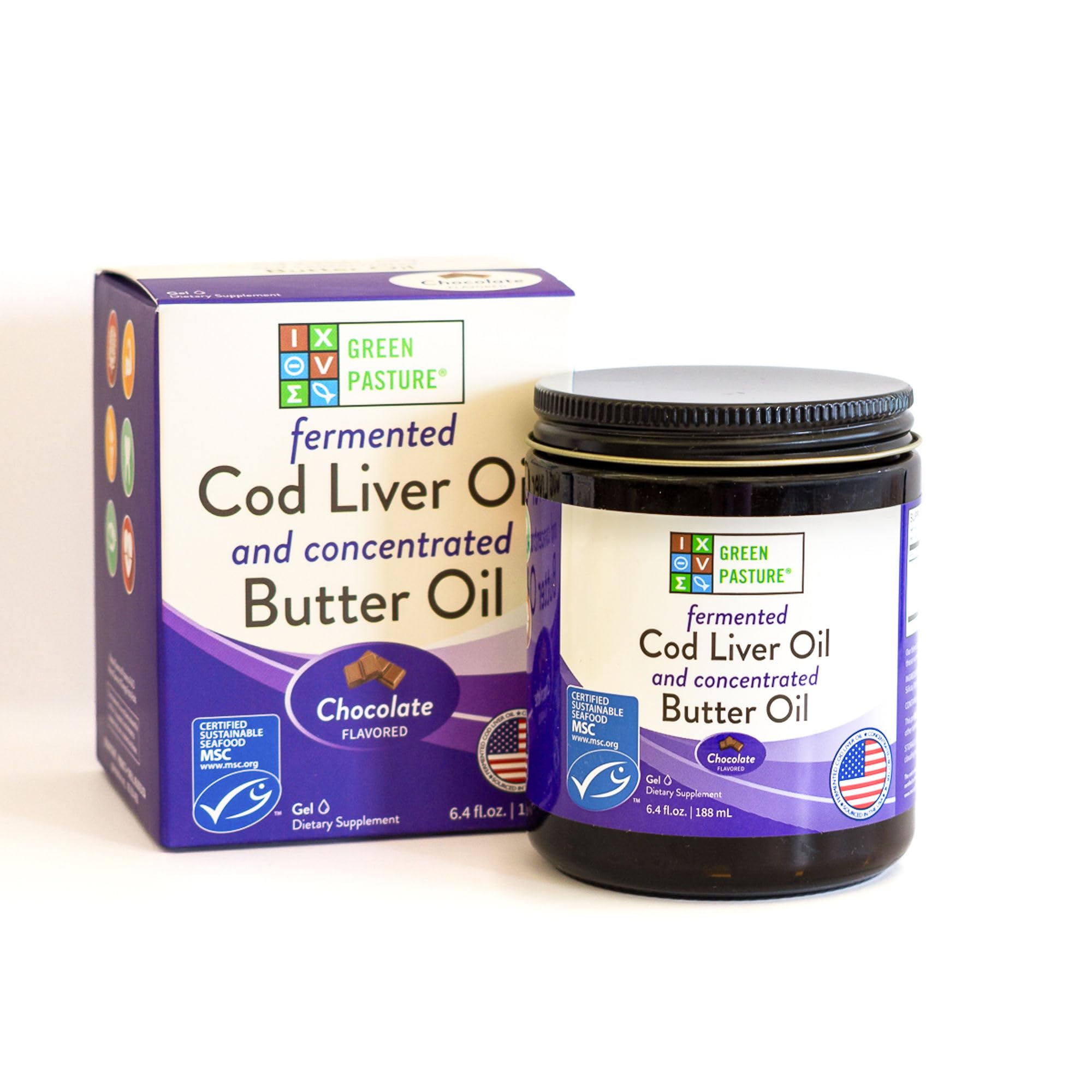 Green Pasture Butter Oil Fermented Cod Liver Oil Blended Gel
