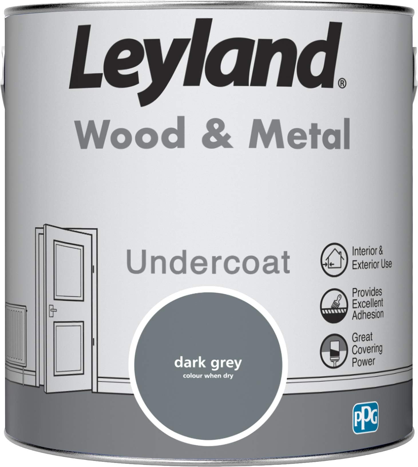 Leyland 423451 Wood & Metal Undercoat, Dark Grey, 2.5 L Amazon.co.uk