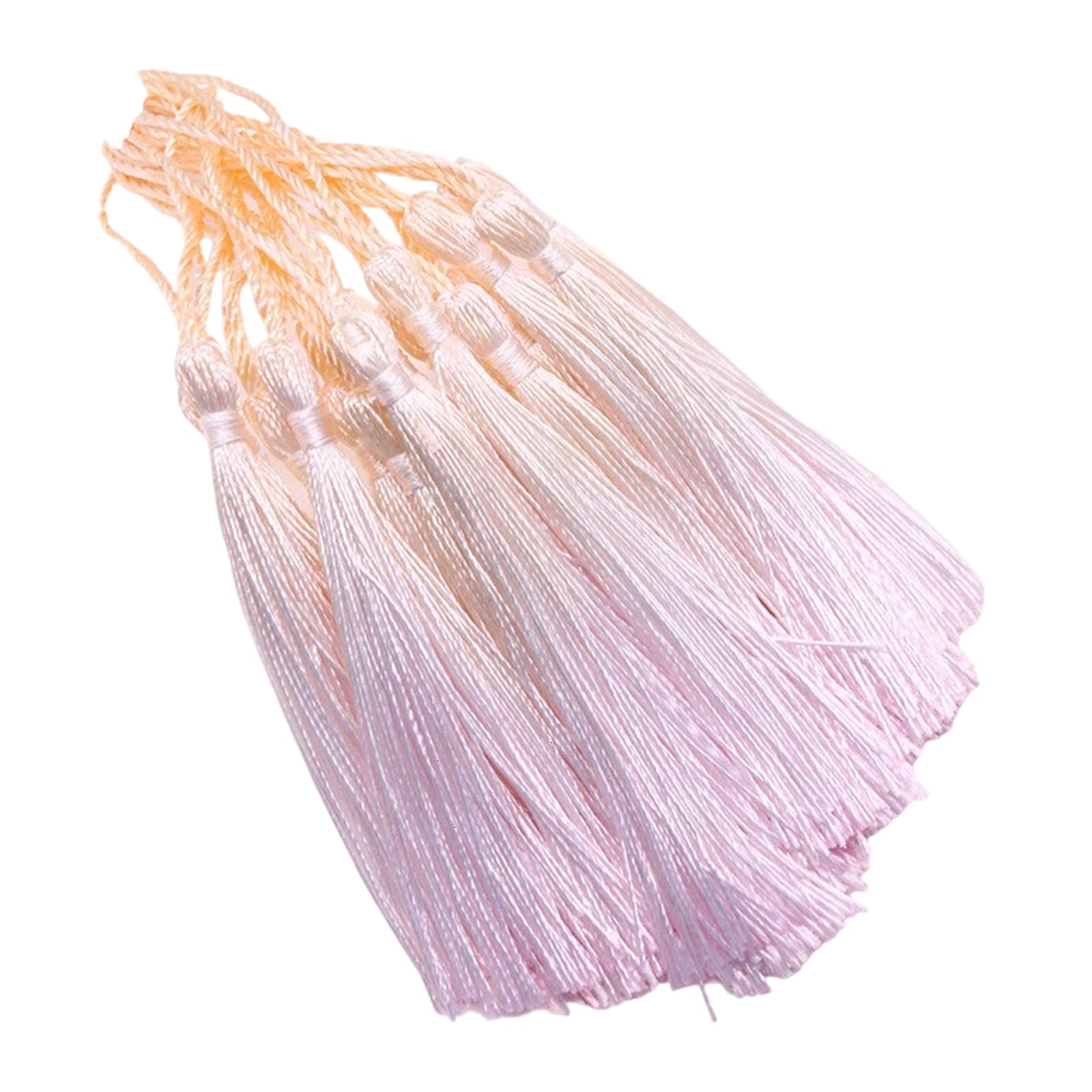 Buxuaaaa Yellow Powder Of 20 Multicoloured Tassels Soft Silkily Small Tassels For Craft Project Accessories And Jewelry Making Jewellery Making Supply