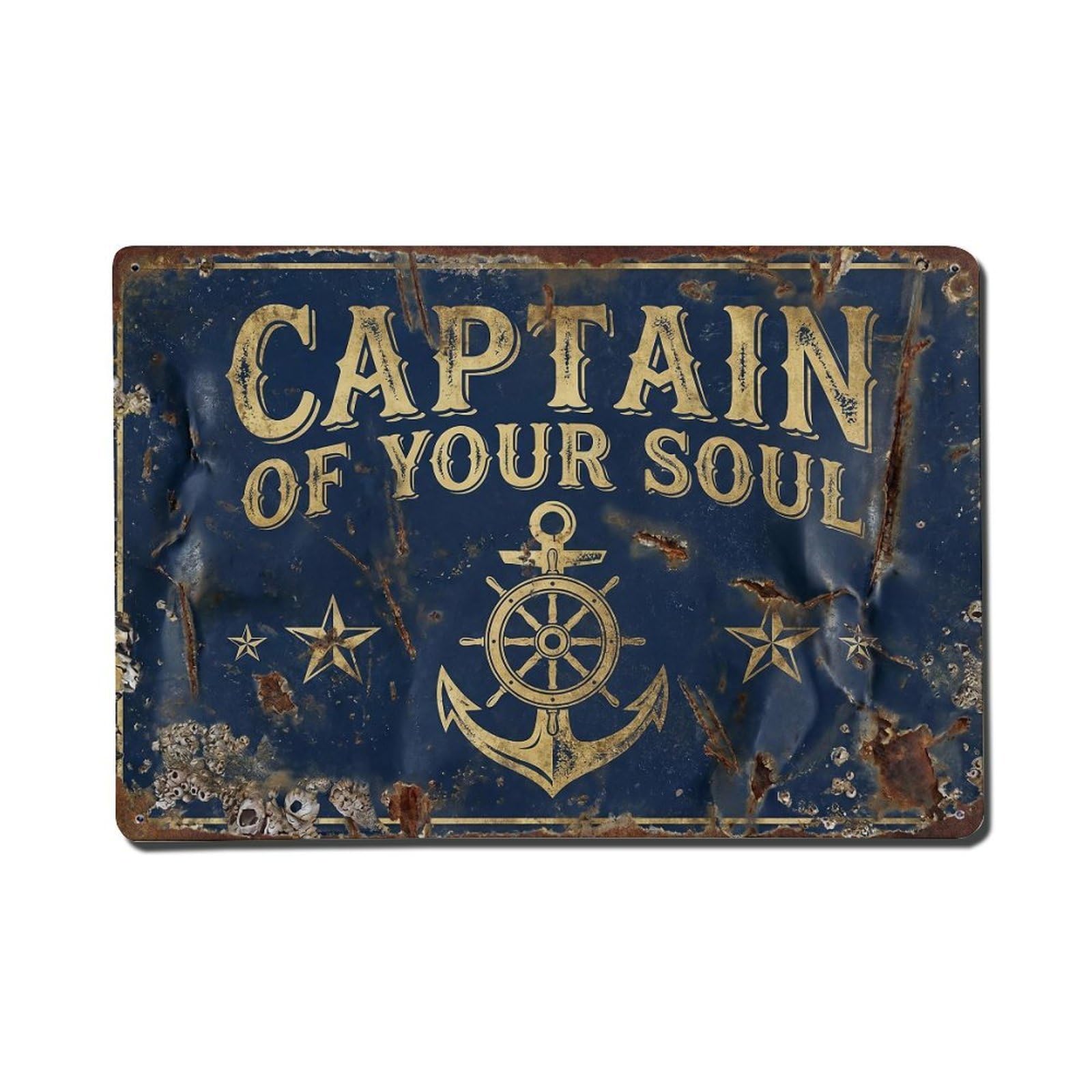 Captain of Your Soul Command Retro Motivational Slogans Metal Tin Sign