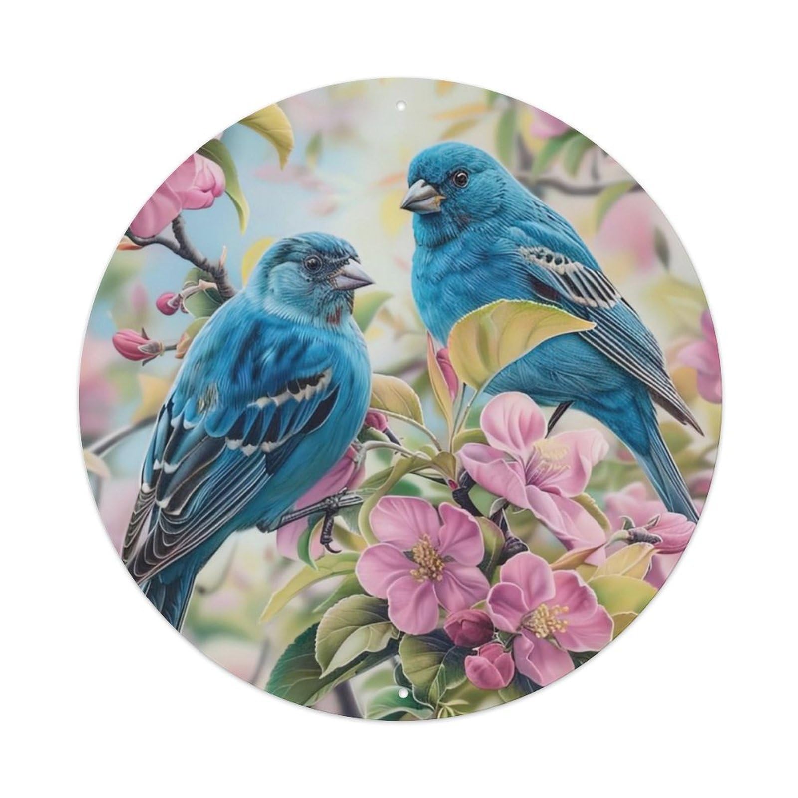 Animal Two Birds in The Tree Metal Tin Sign