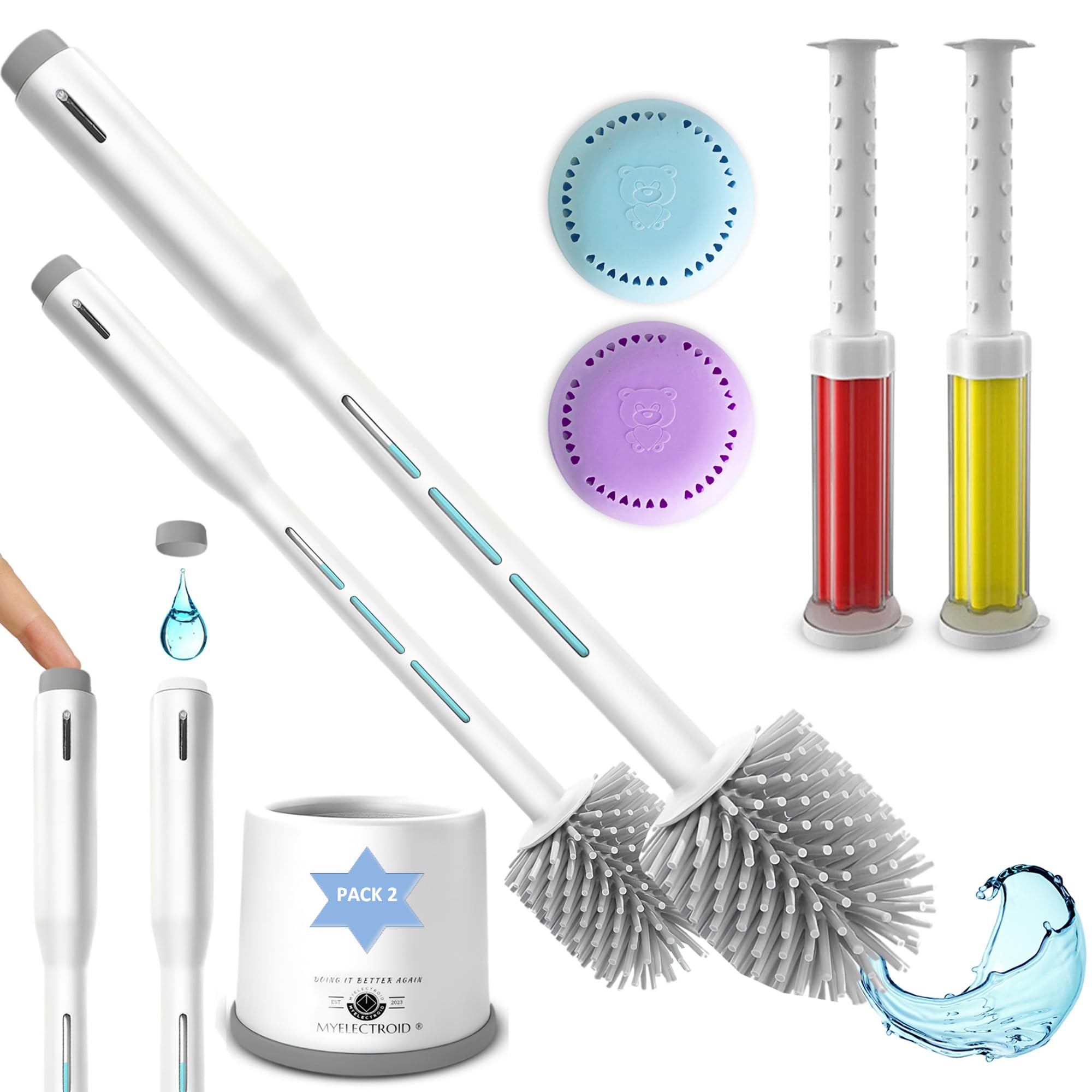 Navulbare toiletborstelset met wasmiddel, wandmontage met houder, siliconen TPR-borstel voor hoekschoonmaakgereedschap, badkameraccessoires kopen vanaf een prijs van 12